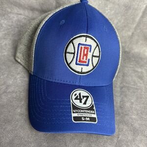 Los Angeles Clippers‎ 47' Hat S/M Blue Stretch Contender Basketball NBA NEW
